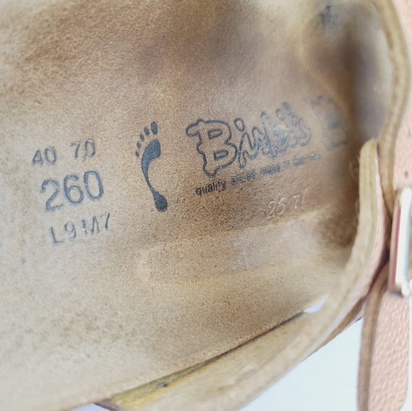 Birkenstock Metallic Sandals with Adjustable Straps Size L9 - Picture 5 of 7